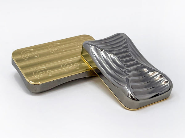 Lowrey Polished Titanium & Brass Magnetic Slider - Bruce Charles Designs
