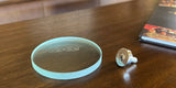 Stainless Starter Set: Stainless Steel Spinning Top + 100mm Glass Lens Base - Bruce Charles Designs