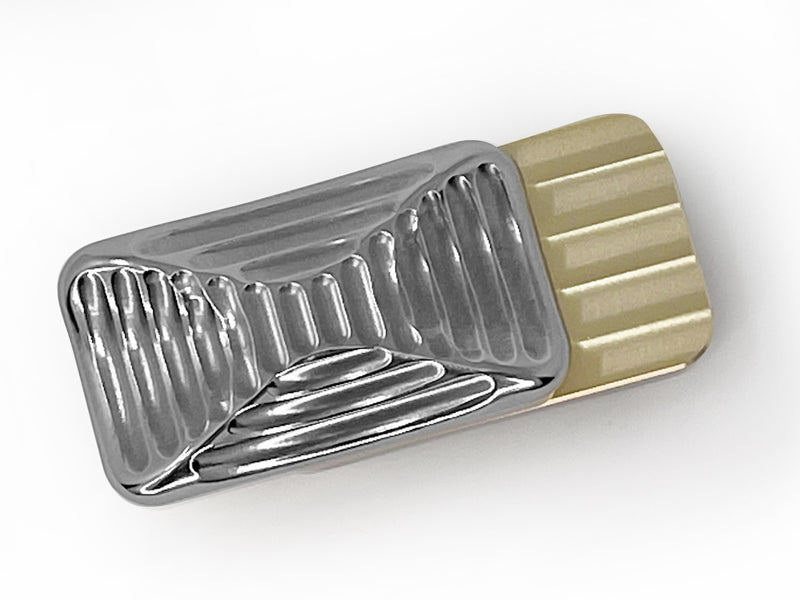 Lowrey Polished Titanium & Brass Magnetic Slider - Bruce Charles Designs